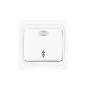 Переключатель проходной 1-кл. СП Валери 10А IP20 с подсветкой бел. UNIVersal В0125