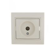 Розетка телевизионная проходная TV СП Mira крем./крем. LEZARD 701-0303-129