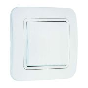 Переключатель проходной 1-кл. 1п 1мод. СП Lillium 10А IP20 бел./бел. Makel 70005